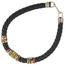 FB0009-002 Браслет металл, кожа