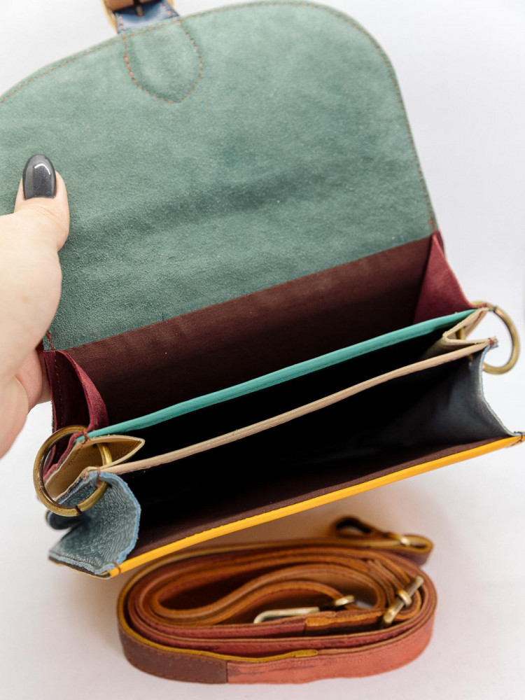 Сумка натуральная кожа через плечо