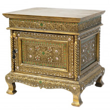 Тумбочка "Шанти", зеленая инкрустация Тумбочка "Шанти", зеленая инкрустация