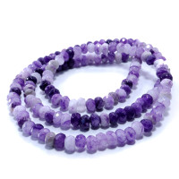 Бусы из граненного камня Аметист 4мм 45см