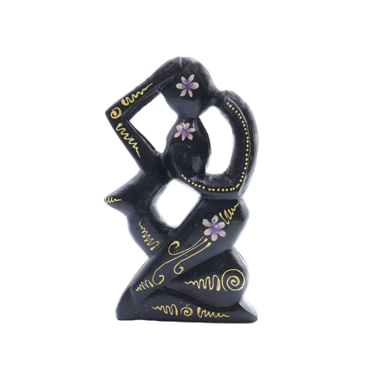 Статуэтка абстракция BLACK Горячий поцелуй 20см дерево Албезия