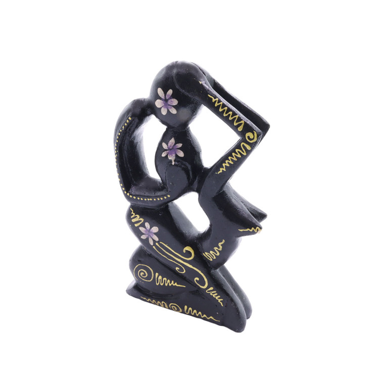 Статуэтка абстракция BLACK Горячий поцелуй 20см дерево Албезия