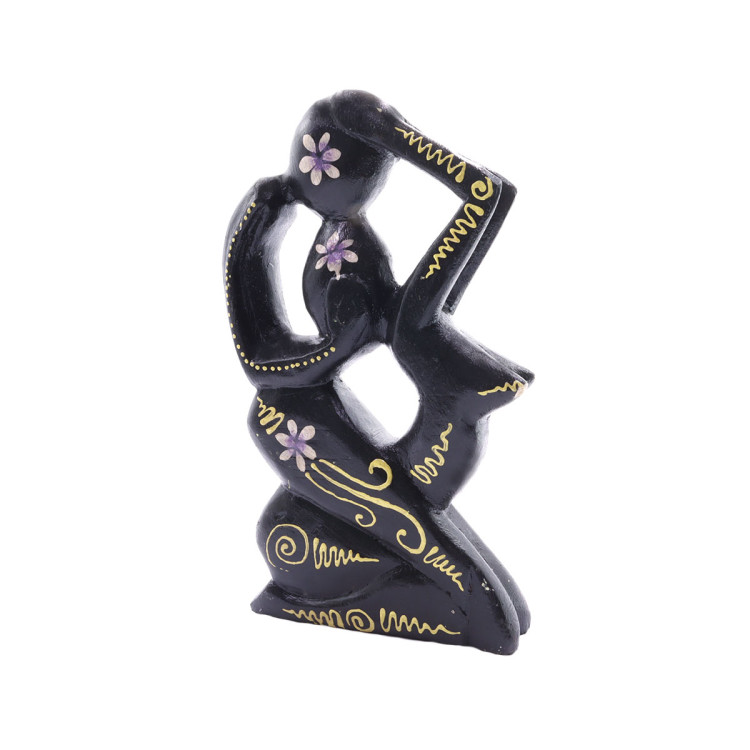 Статуэтка абстракция BLACK Горячий поцелуй 20см дерево Албезия