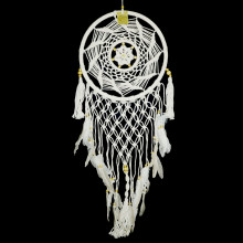 Ловец снов белый защищает дом, притягивает энергию счастья d-33см h-85см