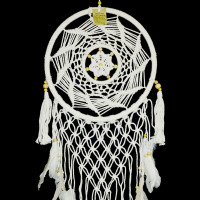 Ловец снов белый защищает дом, притягивает энергию счастья d-33см h-85см