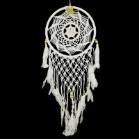 Ловец снов белый защищает дом, притягивает энергию счастья d-33см h-85см