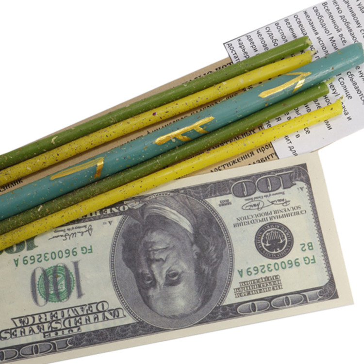 Набор свечей с рунами и травами Открыть свое дело Стать процветающим бизнесменом уп-5шт 16см