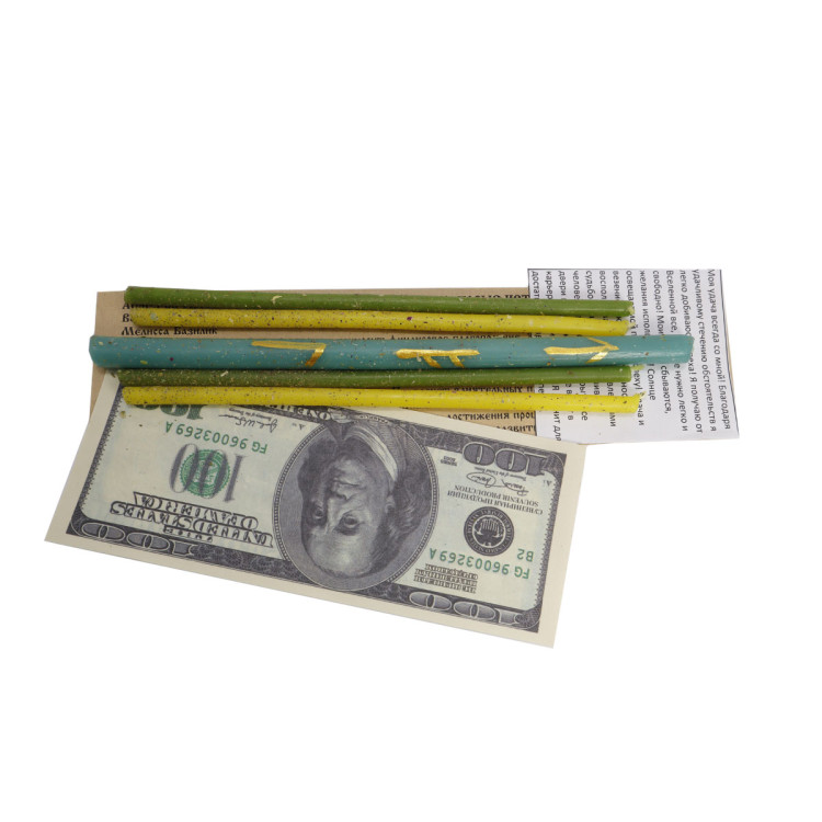 Набор свечей с рунами и травами Открыть свое дело Стать процветающим бизнесменом уп-5шт 16см