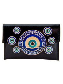 Кошелек кожа ручной принт  180/101 Кошелек кожа ручной принт  180/101