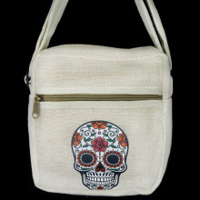 FI09G Сумка Череп 18х18х8см, L ручки 60 см, материал хемп