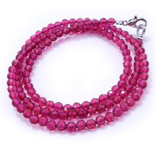 Бусы Шпинель Сияние рубинов d-3мм 43см с алмазной огранкой Бусы Шпинель Сияние рубинов d-3мм 43см с алмазной огранкой