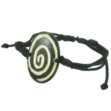 355-18 Браслет 35x22мм, кость, текстиль