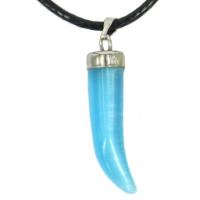 AK23 Талисман из камня на Исполнение желаний (Koшaчий глaз голубой), со шнурком