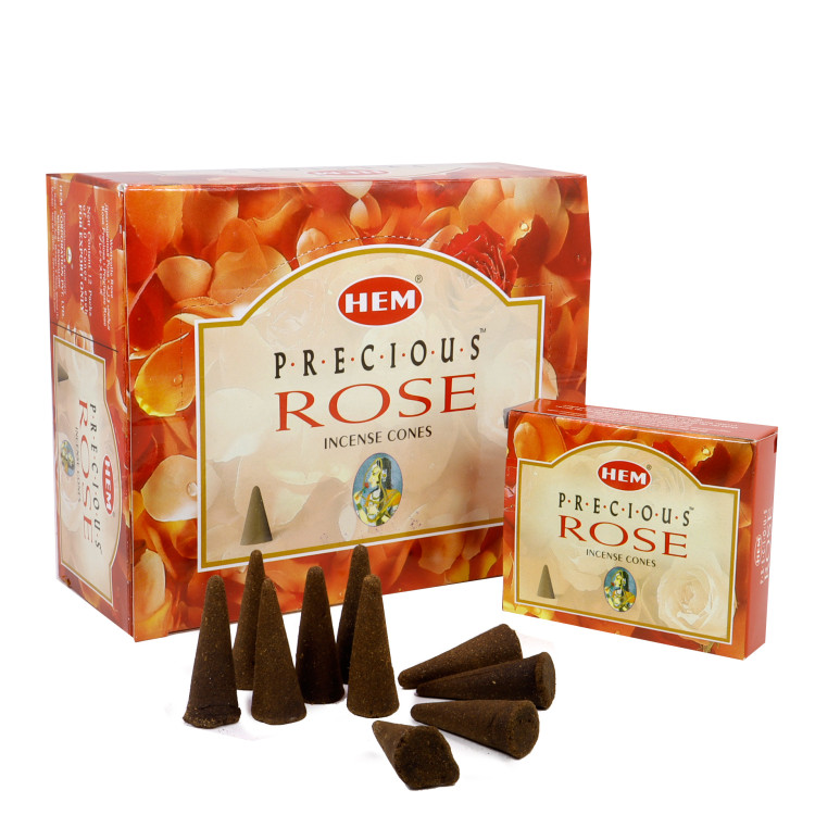 БЛАГОВОНИЯ конусы HEM cones Precious Rose Любимая Роза 12шт