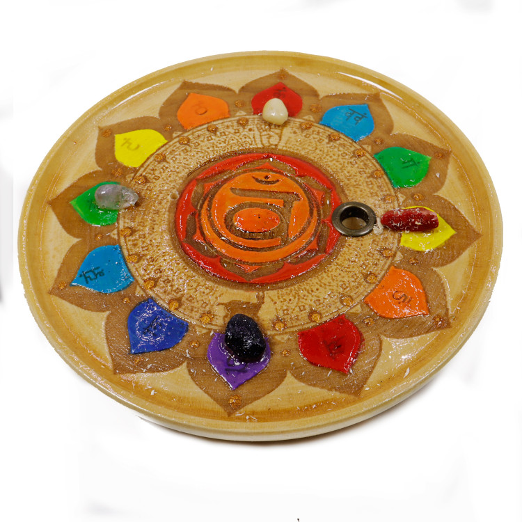 Подставка  под благовония Свадхистана-чакра 10см Ораньжевая