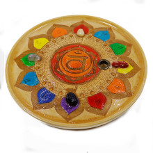 Подставка  под благовония Свадхистана-чакра 10см Ораньжевая