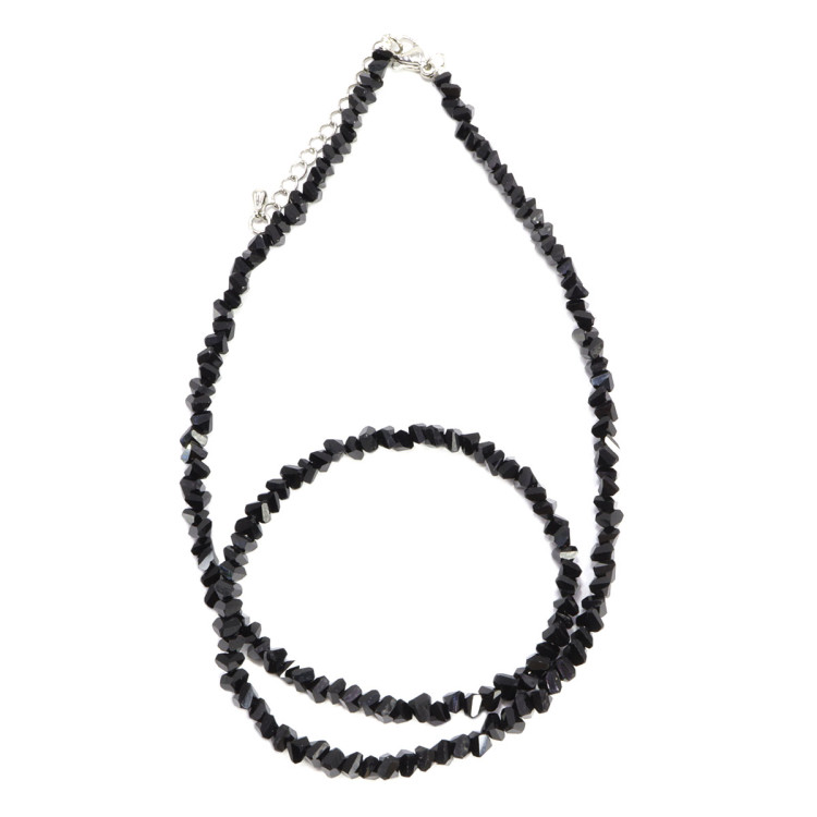 Бусы Черное мерцание уп-2шт чешское стекло алмазная огранка