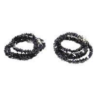 Бусы Черное мерцание уп-2шт чешское стекло алмазная огранка