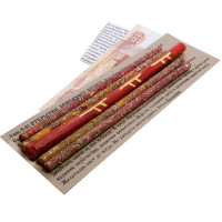 Набор свечей с рунами Денежный поток Феху, травы Гвоздика, Меллиса, Вербена уп-5шт 16см