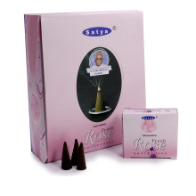 Благовония конусы Satya Fresh Rose dhoop cones уп-12шт