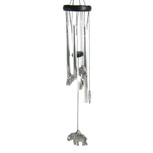 Музыка ветра со Слонами, 5 трубочек, 63 см, металл