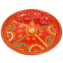 800-10 Поднос для пуджи 27,5см, металл