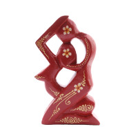 Статуэтка абстракция RED Горячий поцелуй 20см дерево Албезия