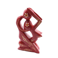 Статуэтка абстракция RED Горячий поцелуй 20см дерево Албезия