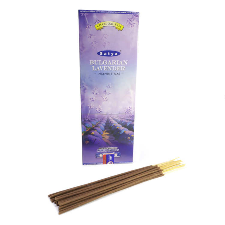 Благовония Satya Hexa Bulgarian Lavender Болгарская Лаванда аромапалочки уп-6шт