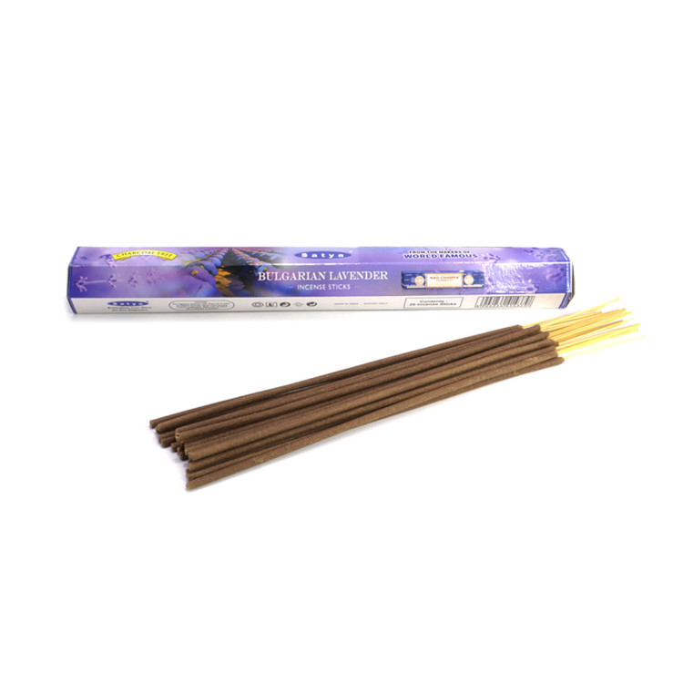 Благовония Satya Hexa Bulgarian Lavender Болгарская Лаванда аромапалочки уп-6шт