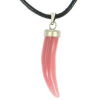 AK25 Талисман из камня на Примирение (Koшaчий глaз розовый), со шнурком