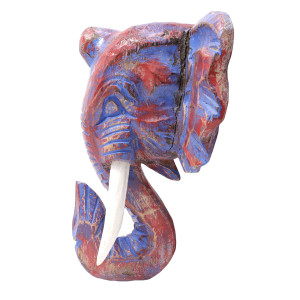 Сувенир из дерева Маска Голова Слона Албезия Антик 25см-23см