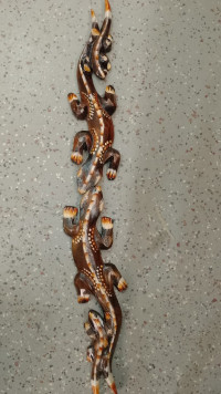 Панно настенное Две ящерицы - символ процветающего дома и семейного счастья 50см албезия