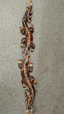 Панно настенное Две ящерицы - символ процветающего дома и семейного счастья 50см албезия