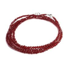 Бусы Шпинель Красные Кровь Дракона d-3мм 46см с алмазной огранкой