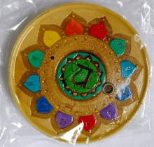 Подставка под благовония Анахата-чакра 10см Зеленая Четвертая Подставка под благовония Анахата-чакра 10см Зеленая Четвертая