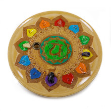 Подставка  под благовония Анахата-чакра 10см Зеленая Четвертая