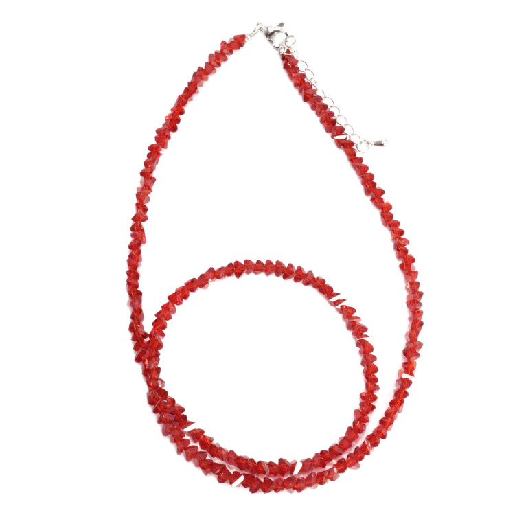 Бусы Кровь Дракона уп-2шт чешское стекло алмазная огранка