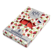 Свеча чайная Клубника 6шт время горения 3,5+0,5ч, диаметр 39,0 мм, высота 12,5 мм