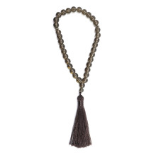 Четки из камня 33 бусины Раухтопаз 10см