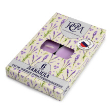 Свеча чайная Лаванда 6шт время горения 3,5+0,5ч, диаметр 39,0 мм, высота 12,5 мм Свеча чайная Лаванда 6шт время горения 3,5+0,5ч, диаметр 39,0 мм, высота 12,5 мм