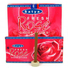 SATYA безосновные благовония Rose Dhoop Sticks РОЗА 45гр. 