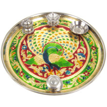 800-13 Поднос для пуджи 27,5см, металл