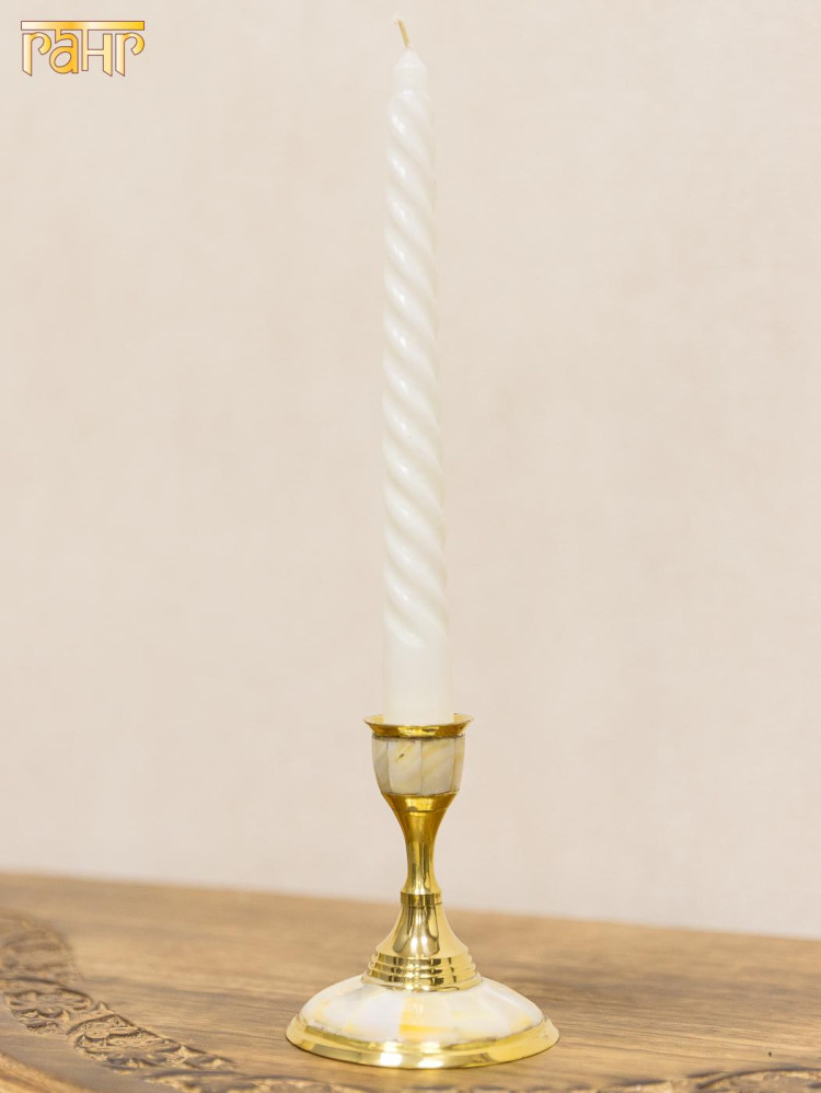 Подсвечник на 1 свечу с перлам.