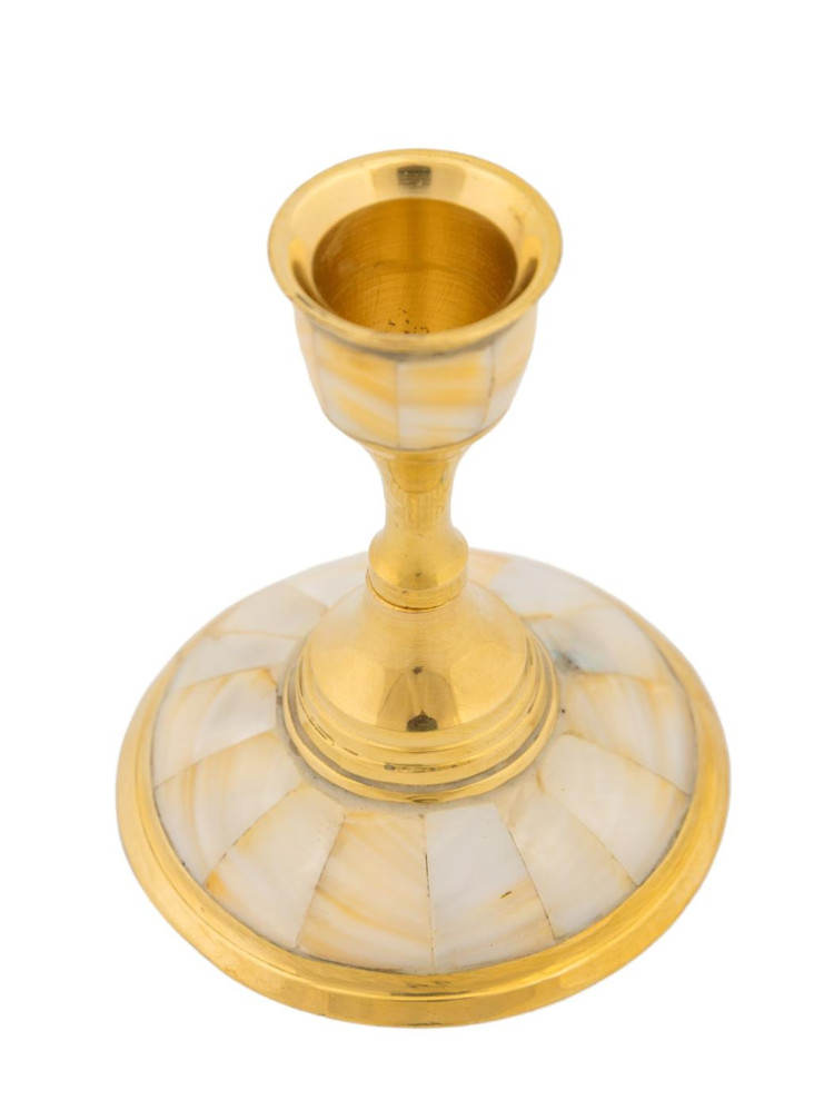 Подсвечник на 1 свечу с перлам.