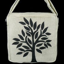FI10D Сумка Дерево Жизни 22х22х8см, L ручки 50 см, материал хемп