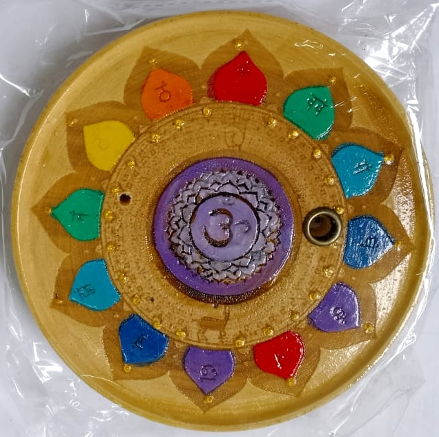 Подставка  под благовония Сахасрара-чакра 10см Фиолетовая Седьмая