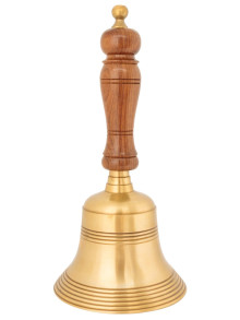 Колокольчик с дер. ручкой "BIG" антик  Кл4001/5