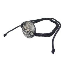 355-23 Браслет d24мм, кость, текстиль