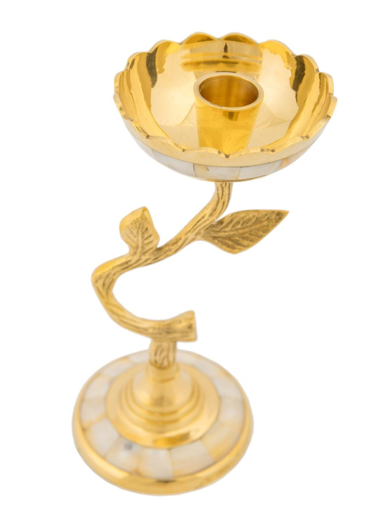 Подсвечник "Цветок с перламутром"